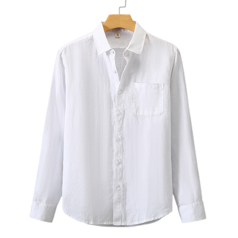 Optew Men’s Linen Long Sleeve Shirt