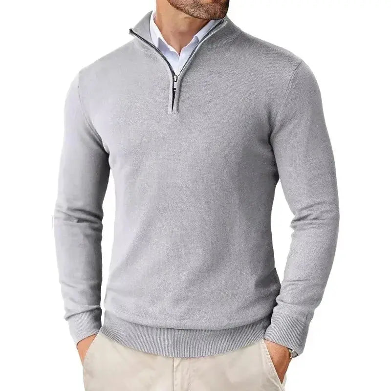 Optew Men's Slim Fit Quarter Zip Sweater