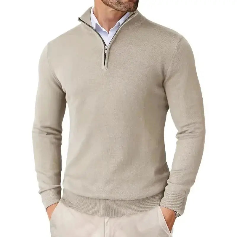 Optew Men's Slim Fit Quarter Zip Sweater