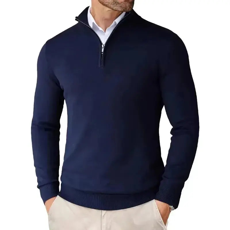 Optew Men's Slim Fit Quarter Zip Sweater
