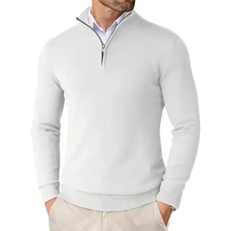 Optew Men's Slim Fit Quarter Zip Sweater