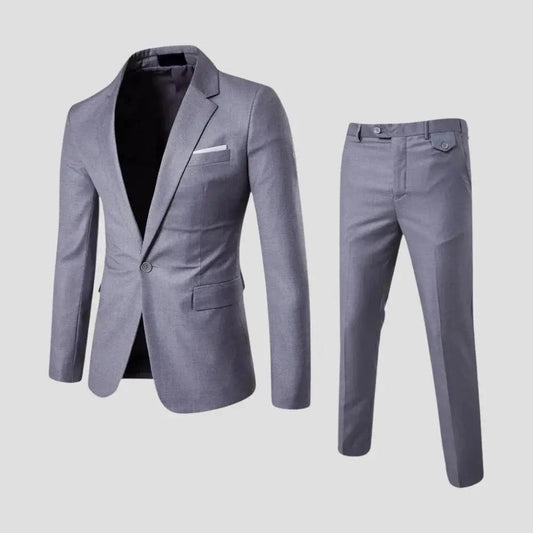 Optew Men's Slim Fit Suit Lightweight Two Piece for Weddings and Formal Events