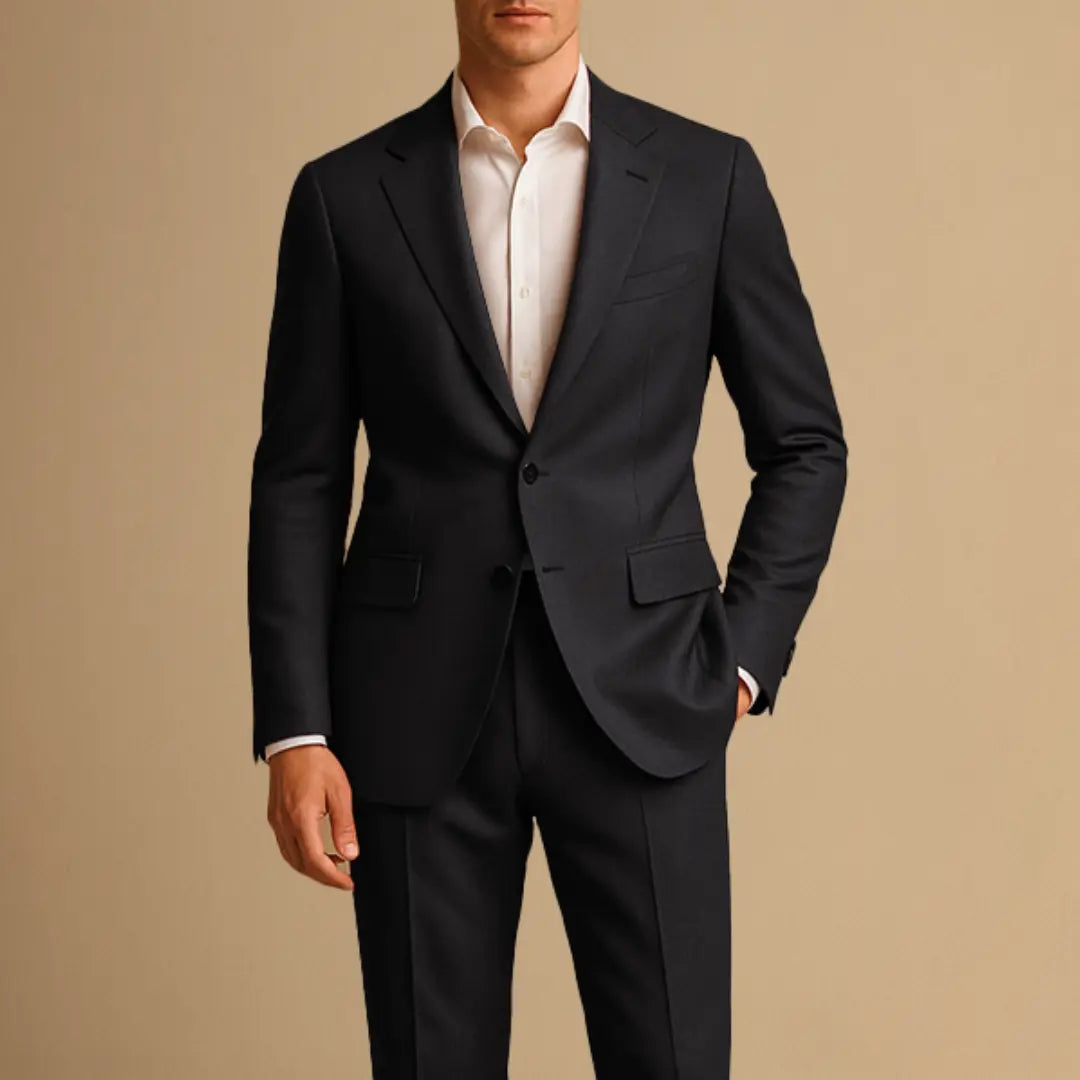 Optew Men's Slim Fit Suit Lightweight Two Piece for Weddings and Formal Events