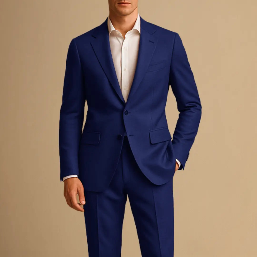 Optew Men's Slim Fit Suit Lightweight Two Piece for Weddings and Formal Events