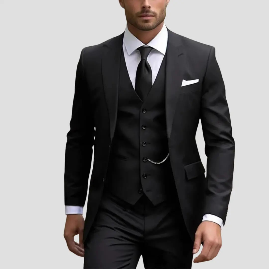 Optew Men’s Slim Fit Three-Piece Suit
