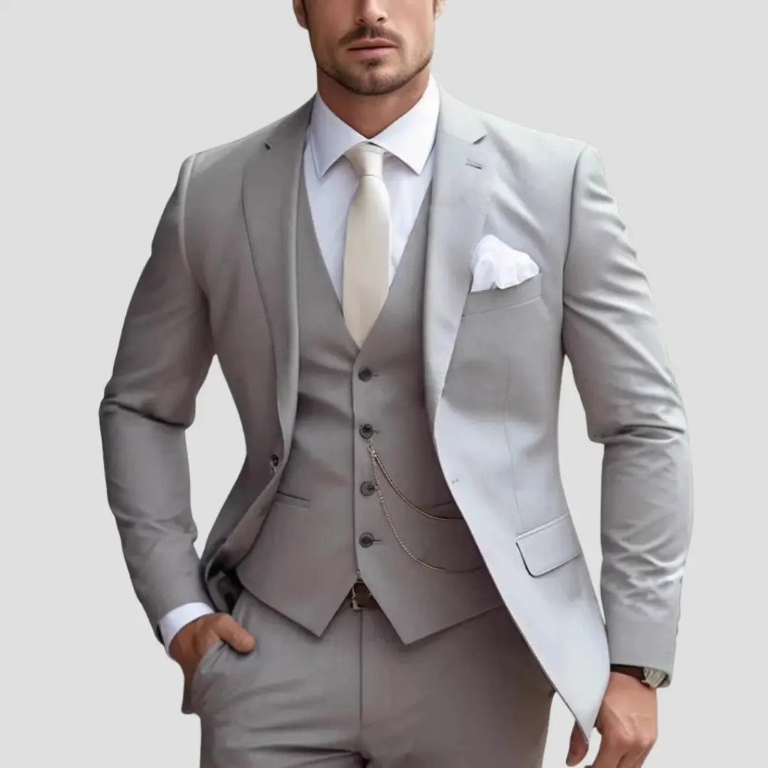 Optew Men’s Slim Fit Three-Piece Suit