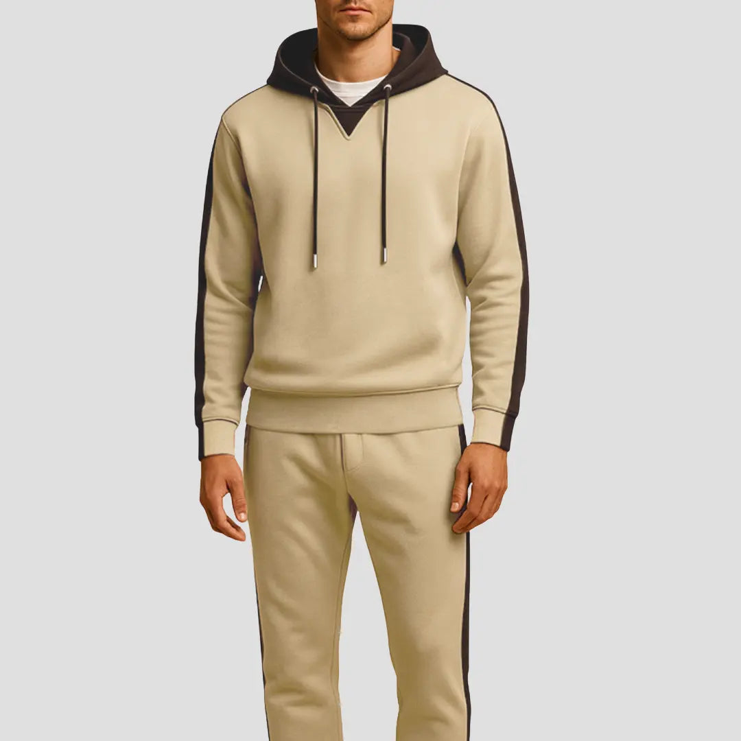 Optew Men's Tracksuit Set Mesh Casual Outfit Soft Breathable Material