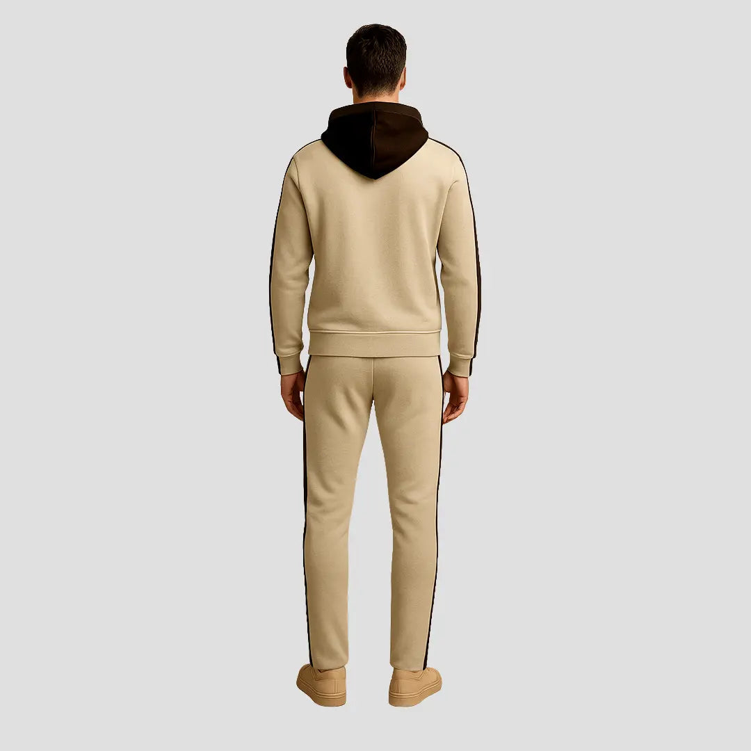 Optew Men's Tracksuit Set Mesh Casual Outfit Soft Breathable Material