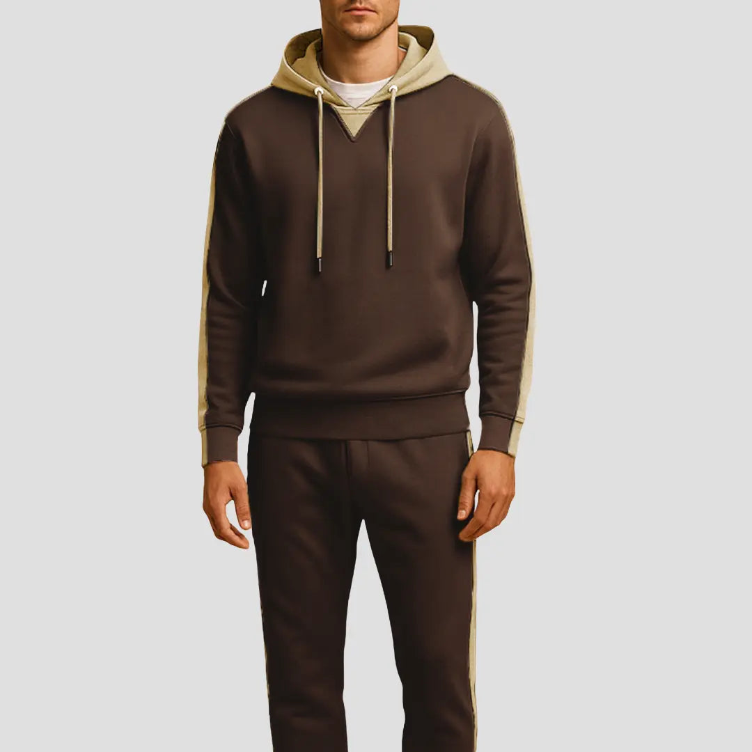 Optew Men's Tracksuit Set Mesh Casual Outfit Soft Breathable Material