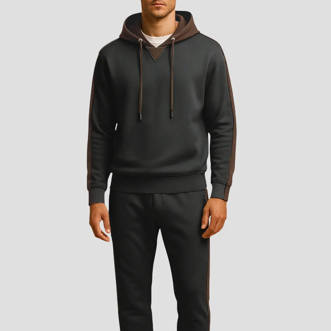 Optew Men's Tracksuit Set Mesh Casual Outfit Soft Breathable Material