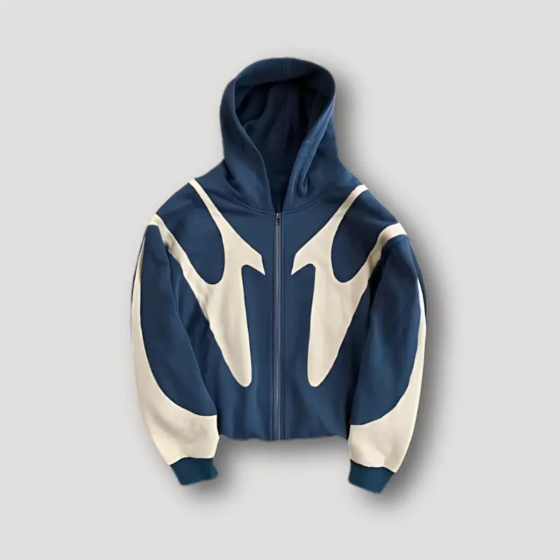 Optew Men’s Patchwork Zip Hoodie