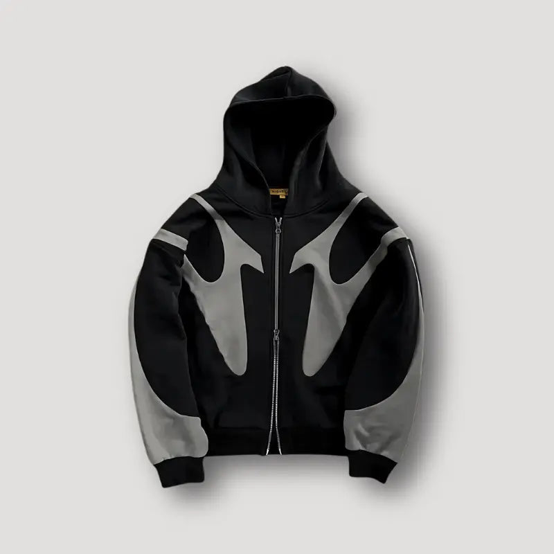 Optew Men’s Patchwork Zip Hoodie