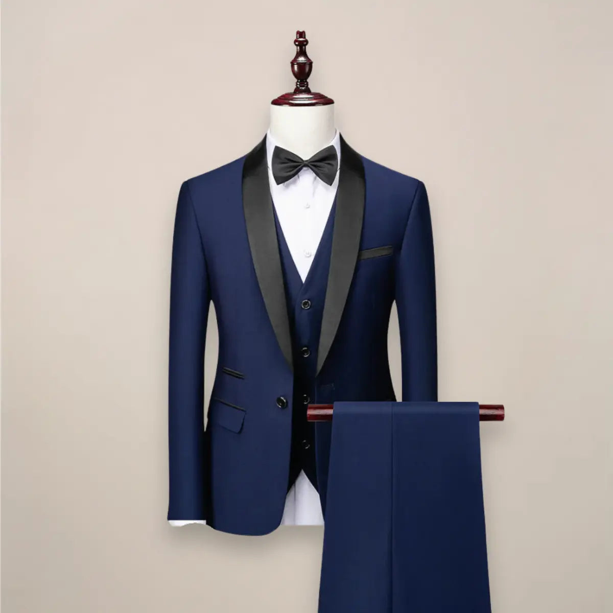 Optew Men’s Slim Fit 3‑piece Tuxedo Suit – Formal Wedding & Event Wear