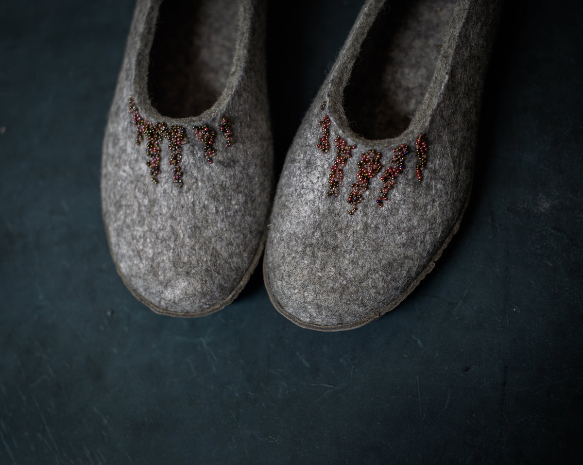 MARGOT Forest Green Customisable Ballerina Slippers