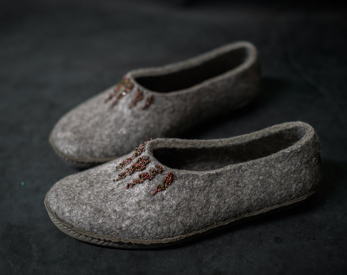MARGOT Forest Green Customisable Ballerina Slippers