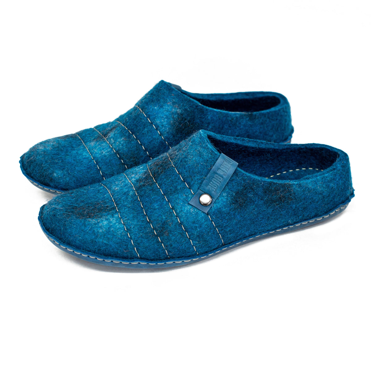 Men's Ocean Blue COCOON Felted Wool Slippers