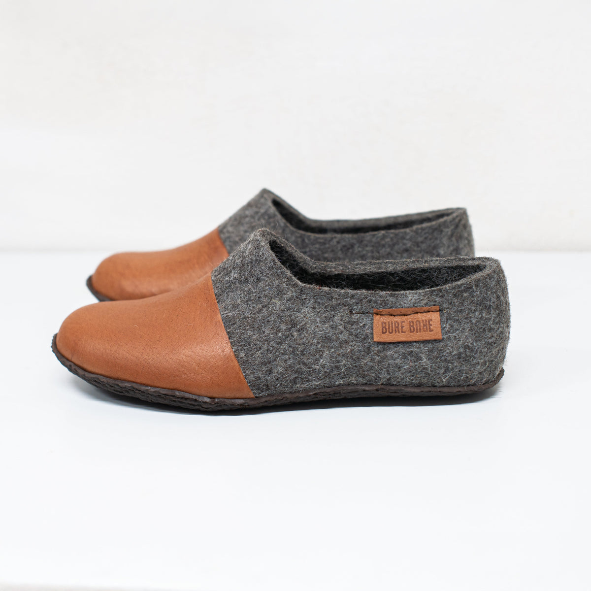 Men's Dark Grey WOOCAPS Felted Wool Clogs