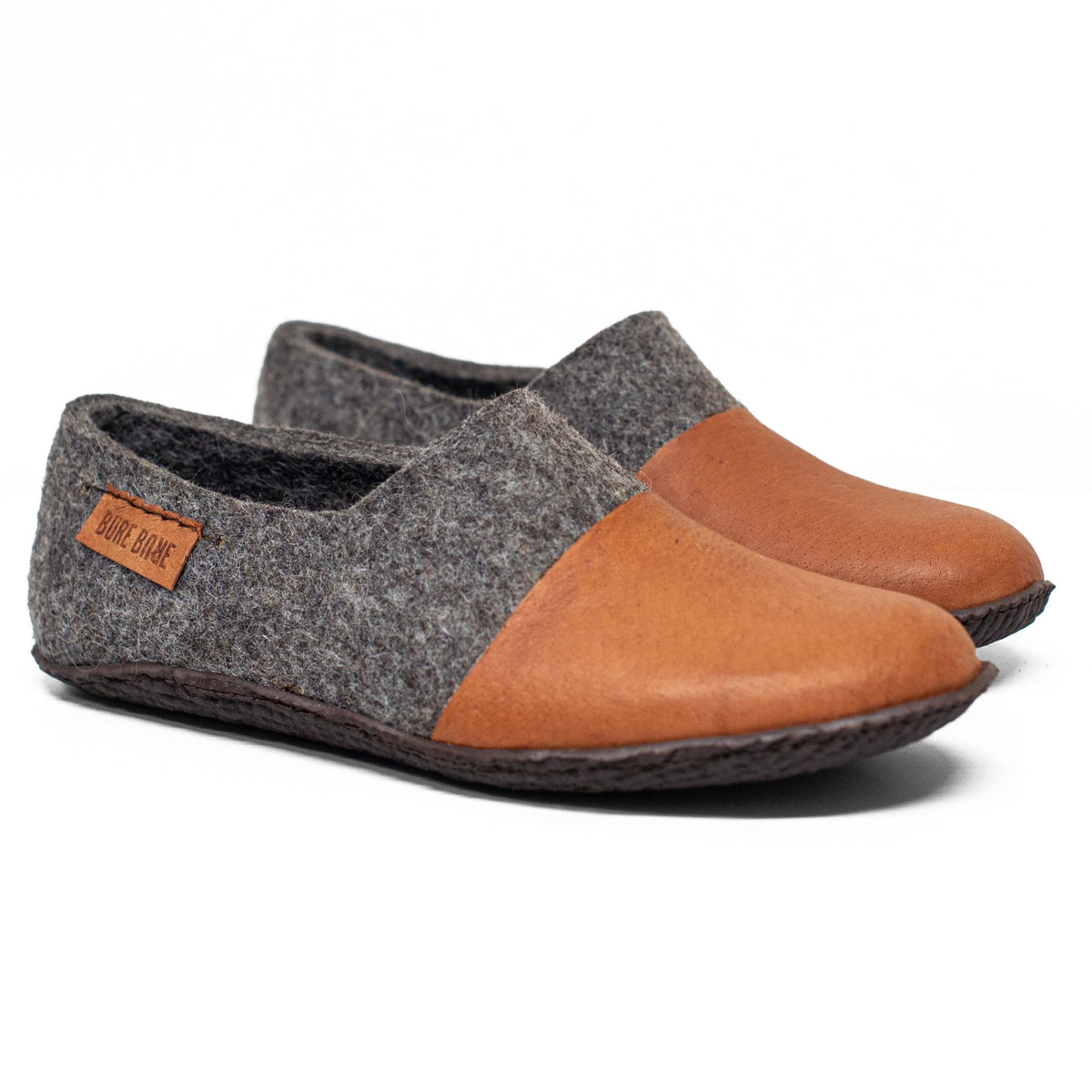 Men's Dark Grey WOOCAPS Felted Wool Clogs