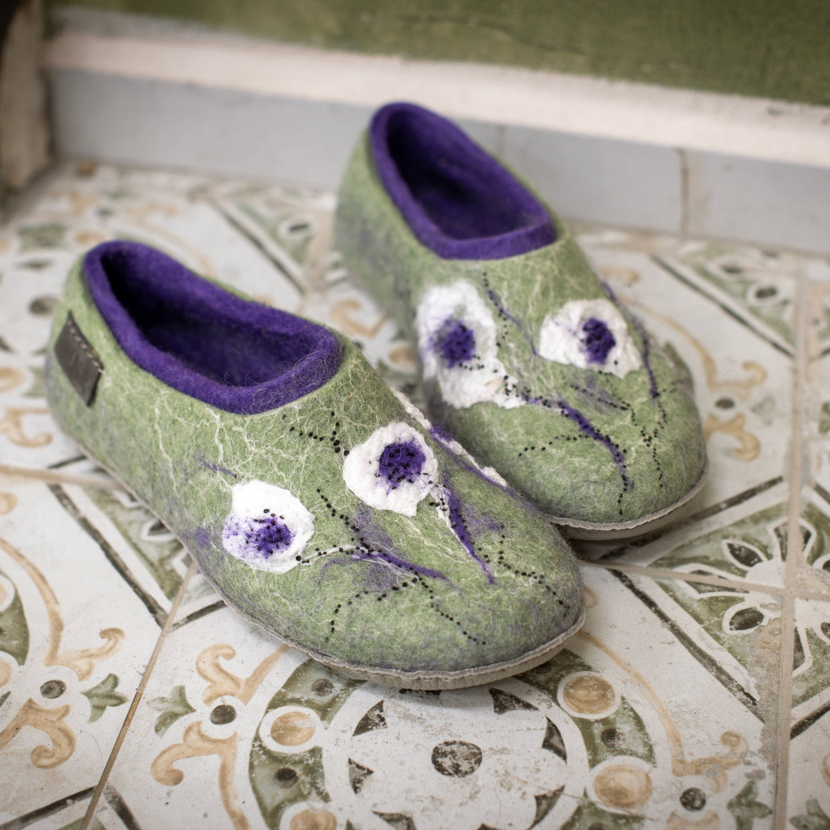 Viola 2in1 Handcrafted Wool Slippers