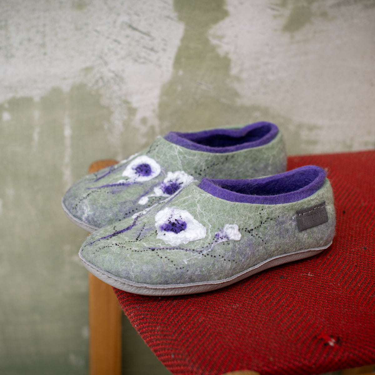 Viola 2in1 Handcrafted Wool Slippers