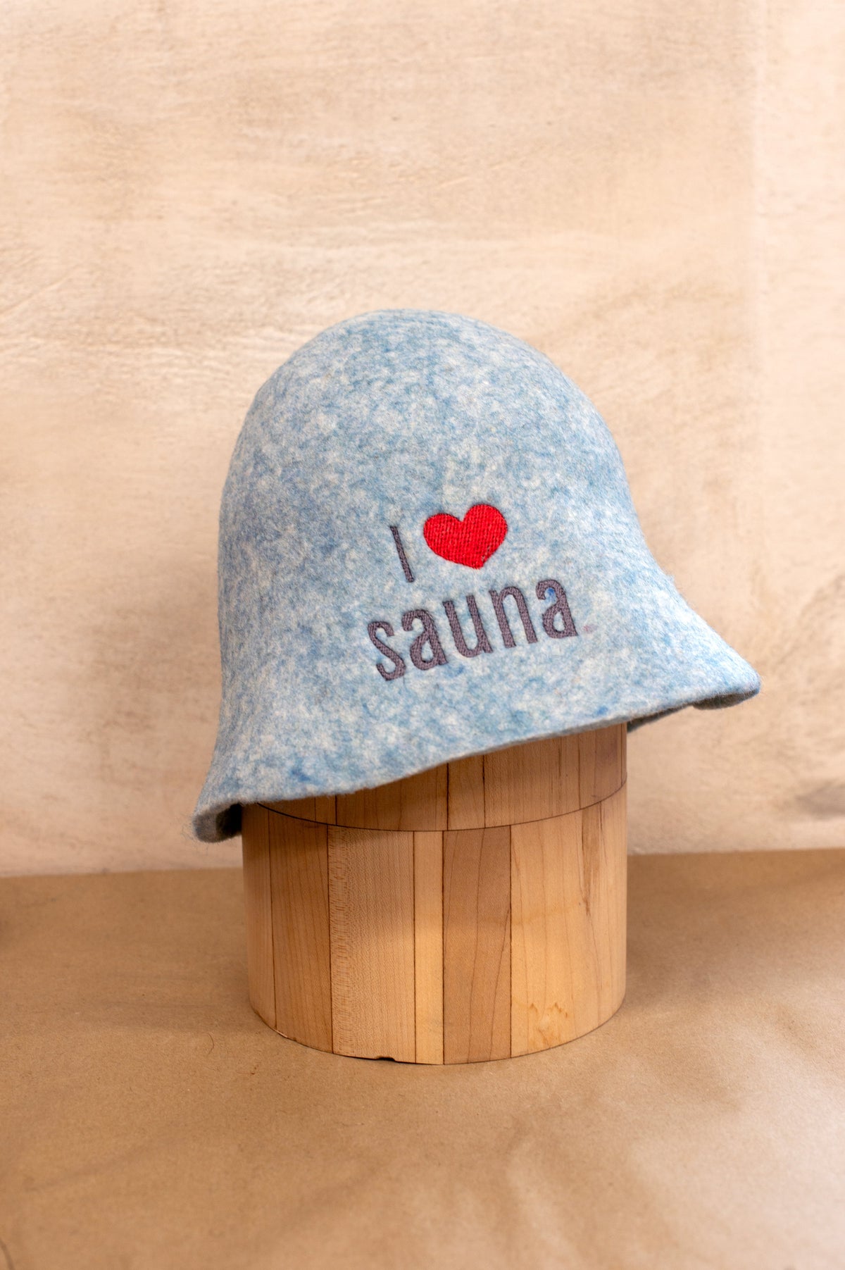 Soft Felted Wool Sauna Hat - Custom Name Personalization