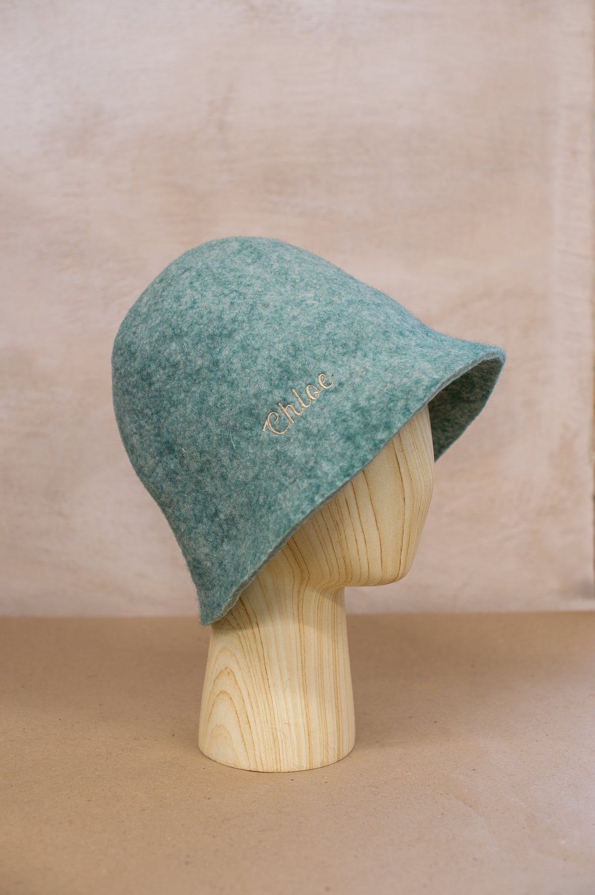Soft Felted Wool Sauna Hat - Custom Name Personalization