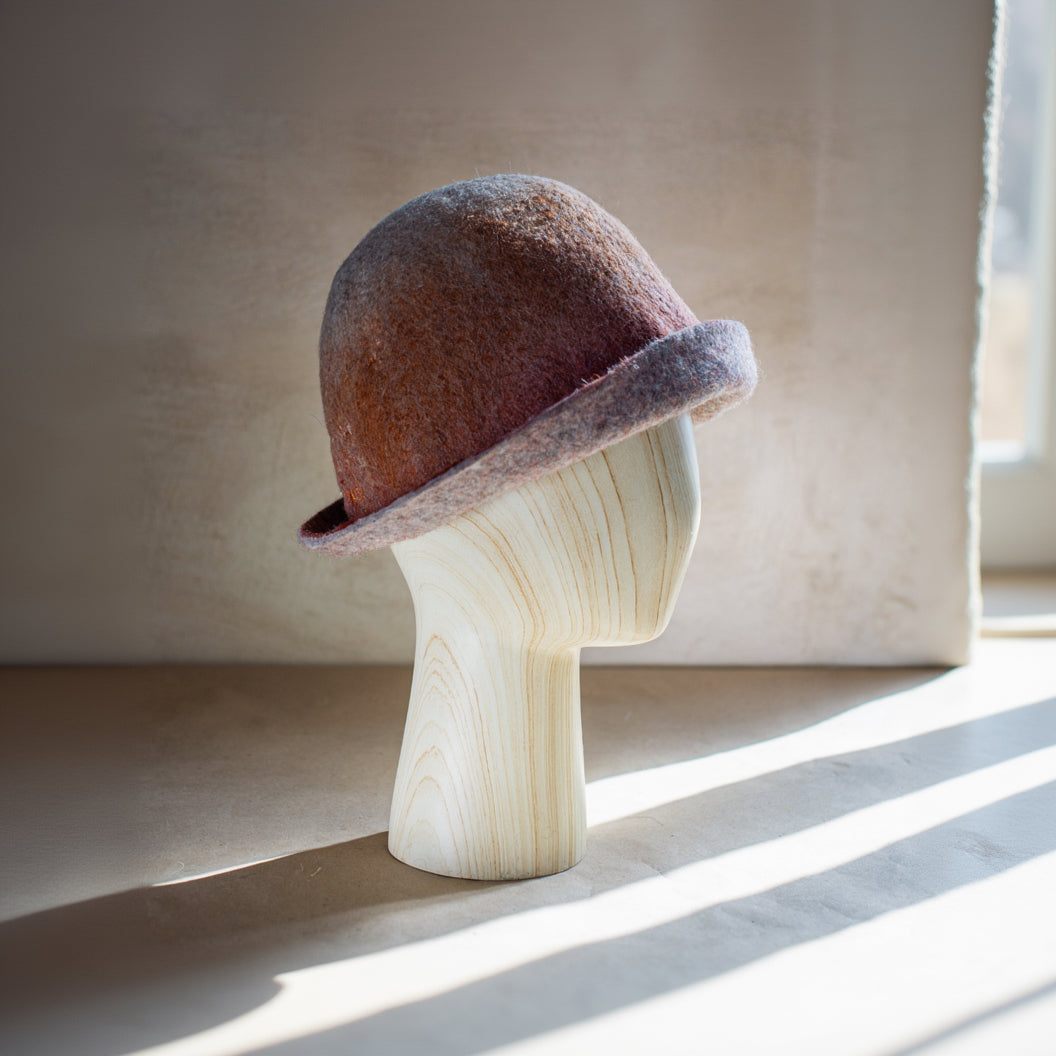 Thicker Double-Sided Felted Wool Sauna Hat - Custom Name