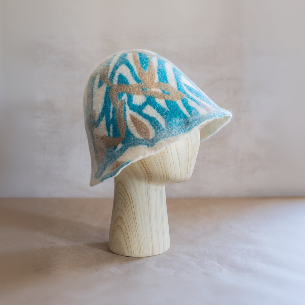 Extra Fine Merino Wool Reversible Sauna Hat
