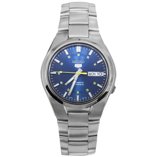 Seiko 5 Automatic Blue Dial Silver Stainless Steel Men's Wristwatch SNK615K1