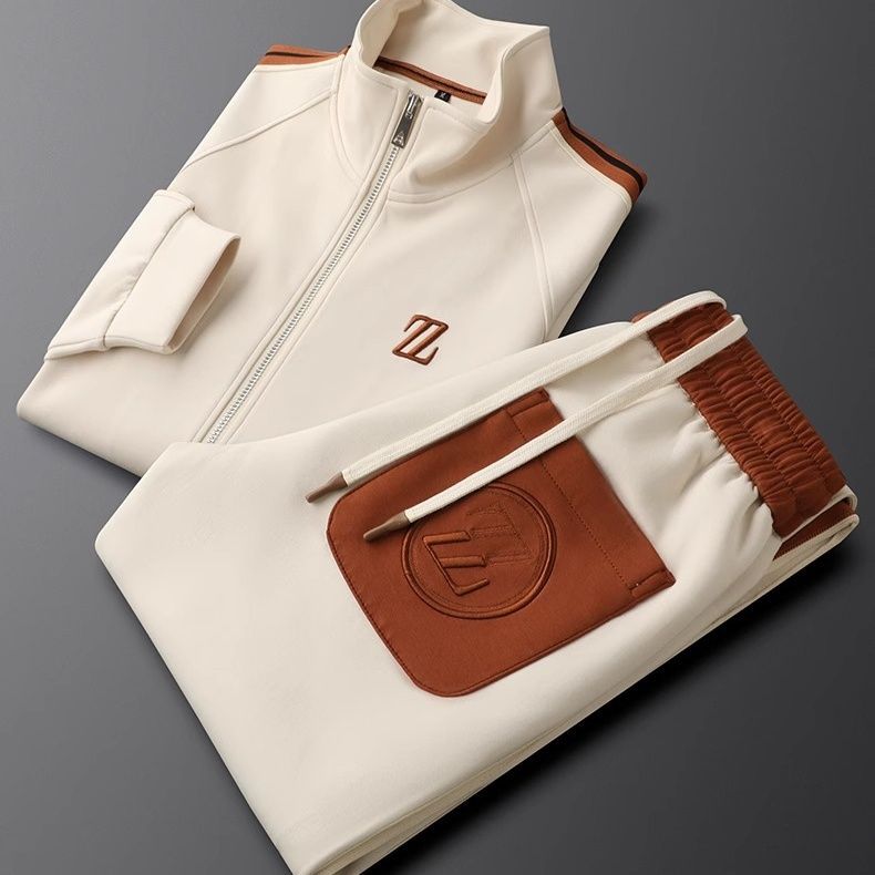 Optew Men’s Striped Zip Tracksuit Set