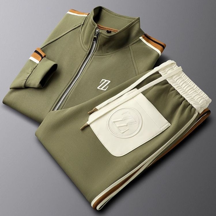 Optew Men’s Striped Zip Tracksuit Set