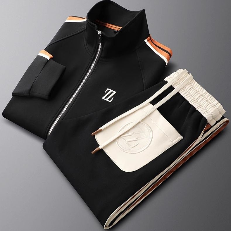 Optew Men’s Striped Zip Tracksuit Set