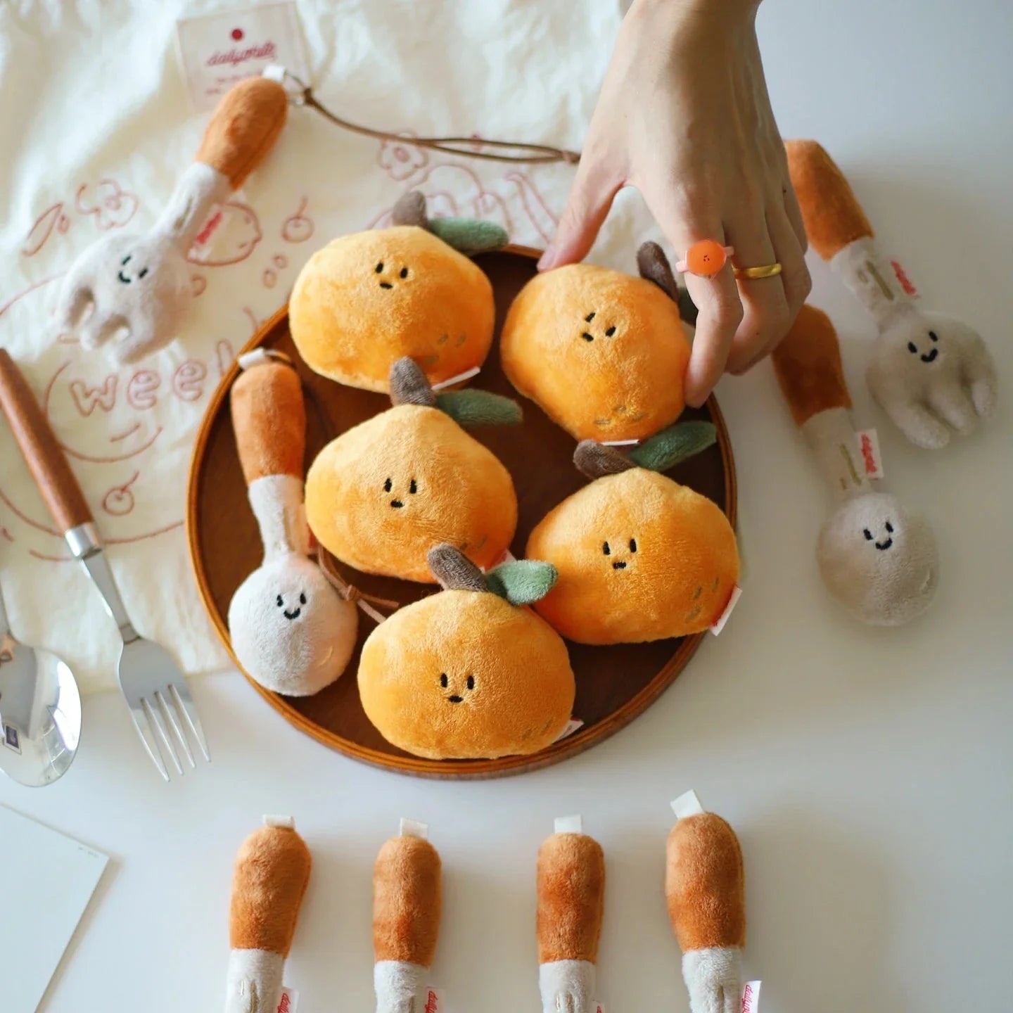 Daily White - Orange Bag Charm