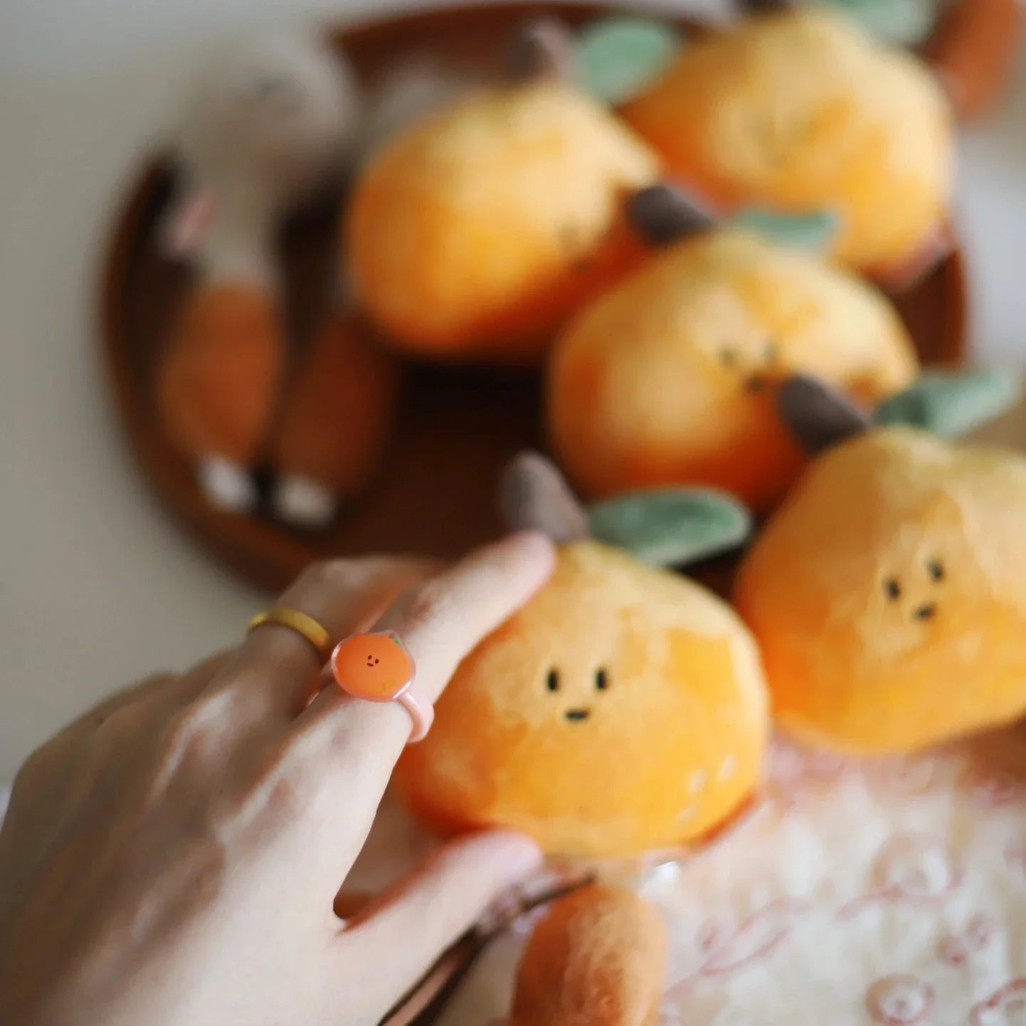 Daily White - Orange Bag Charm