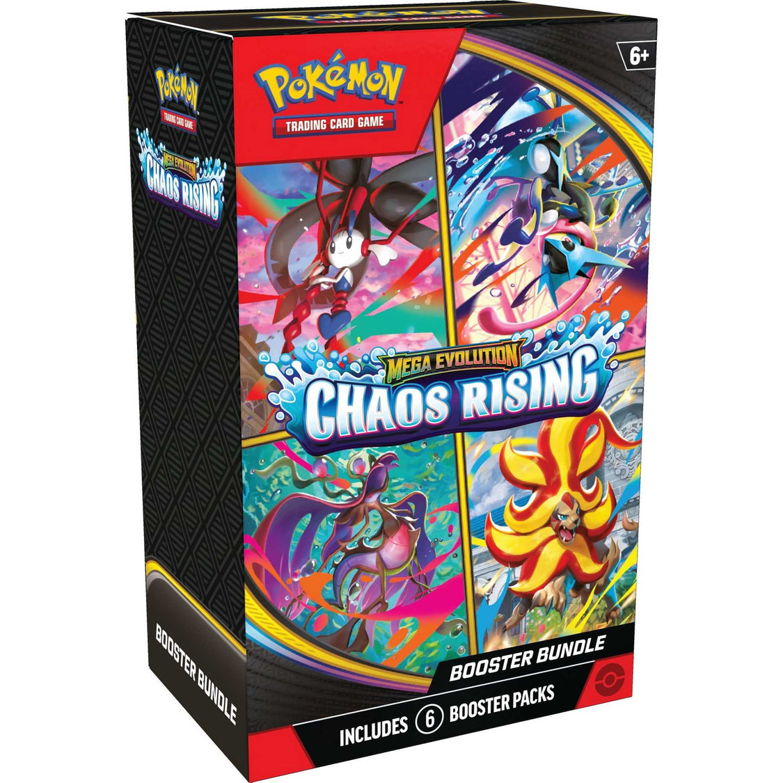 Pokémon TCG – Mega Evolution – Chaos Rising Booster Bundle (6 Packs)