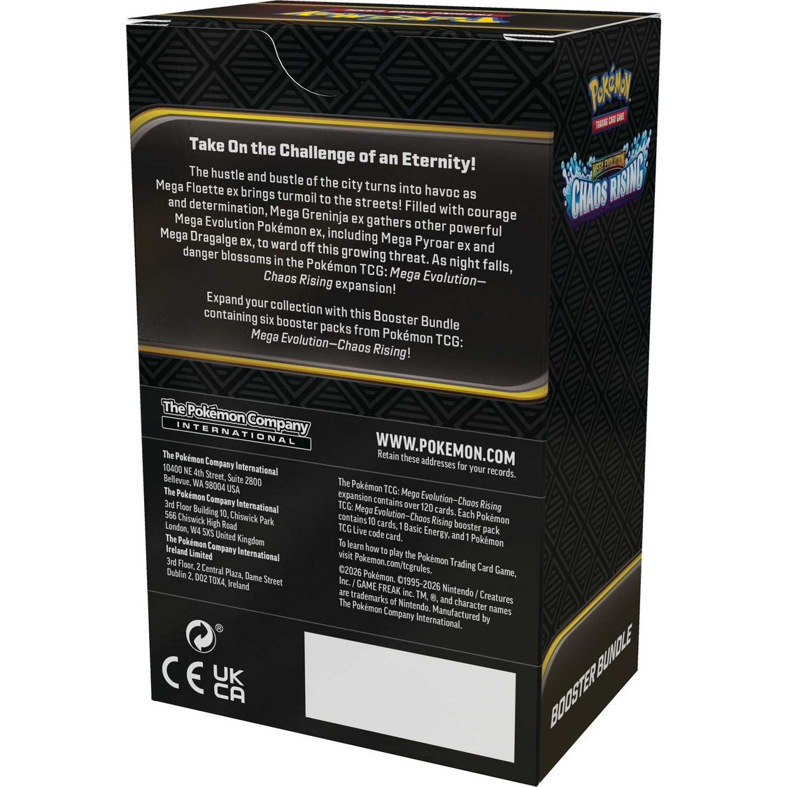 Pokémon TCG – Mega Evolution – Chaos Rising Booster Bundle (6 Packs)