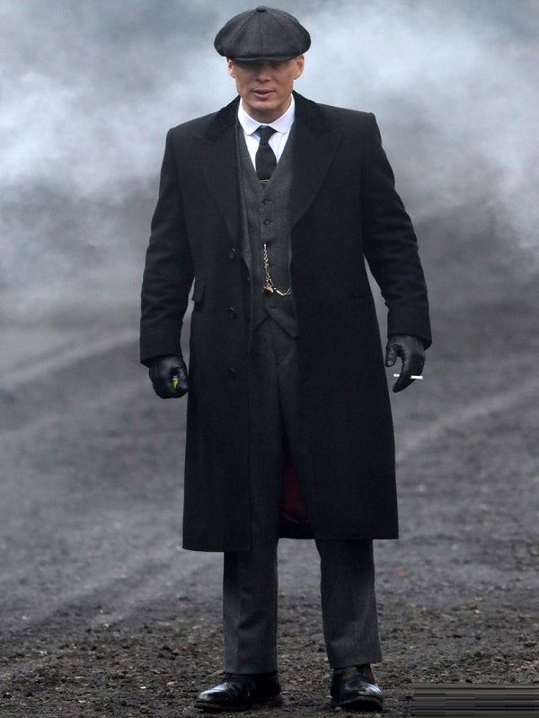 Thomas Shelby Peaky Blinders Black Wool Coat