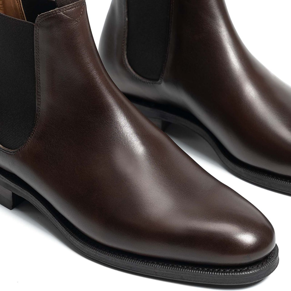 101050 - Dark Brown Calf Wholecut Chelsea Boot - E