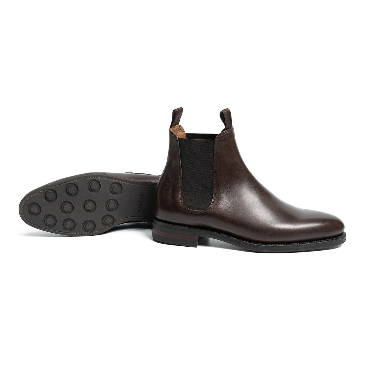 101050 - Dark Brown Calf Wholecut Chelsea Boot - E