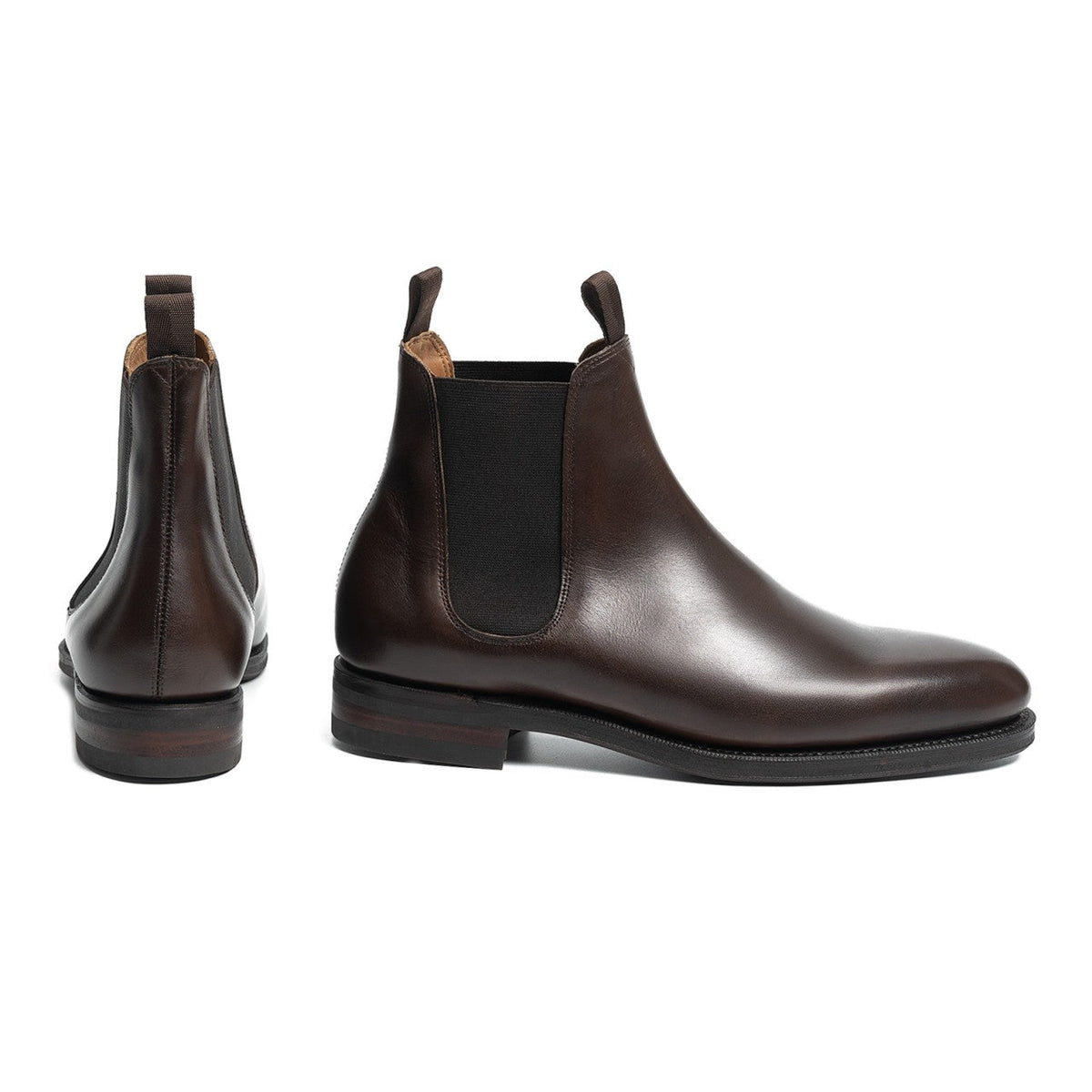 101050 - Dark Brown Calf Wholecut Chelsea Boot - E