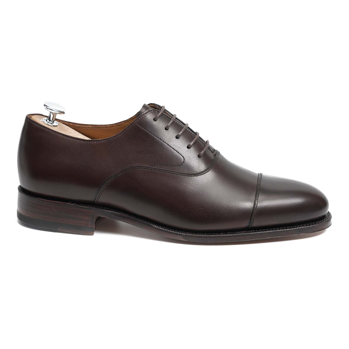101198 - Dark Brown Calf Cap Toe Oxford - E