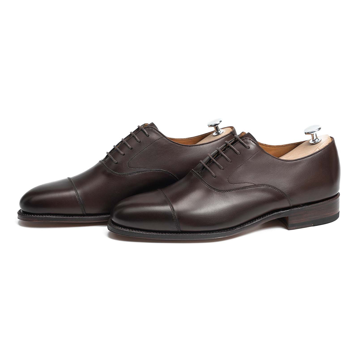 101198 - Dark Brown Calf Cap Toe Oxford - E