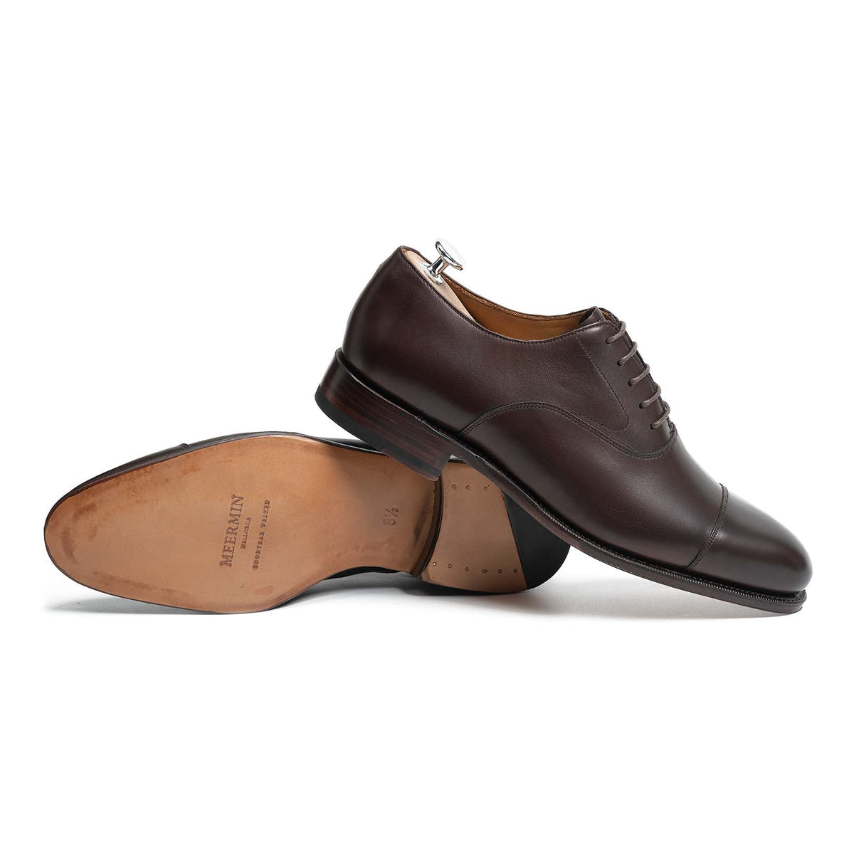 101198 - Dark Brown Calf Cap Toe Oxford - E
