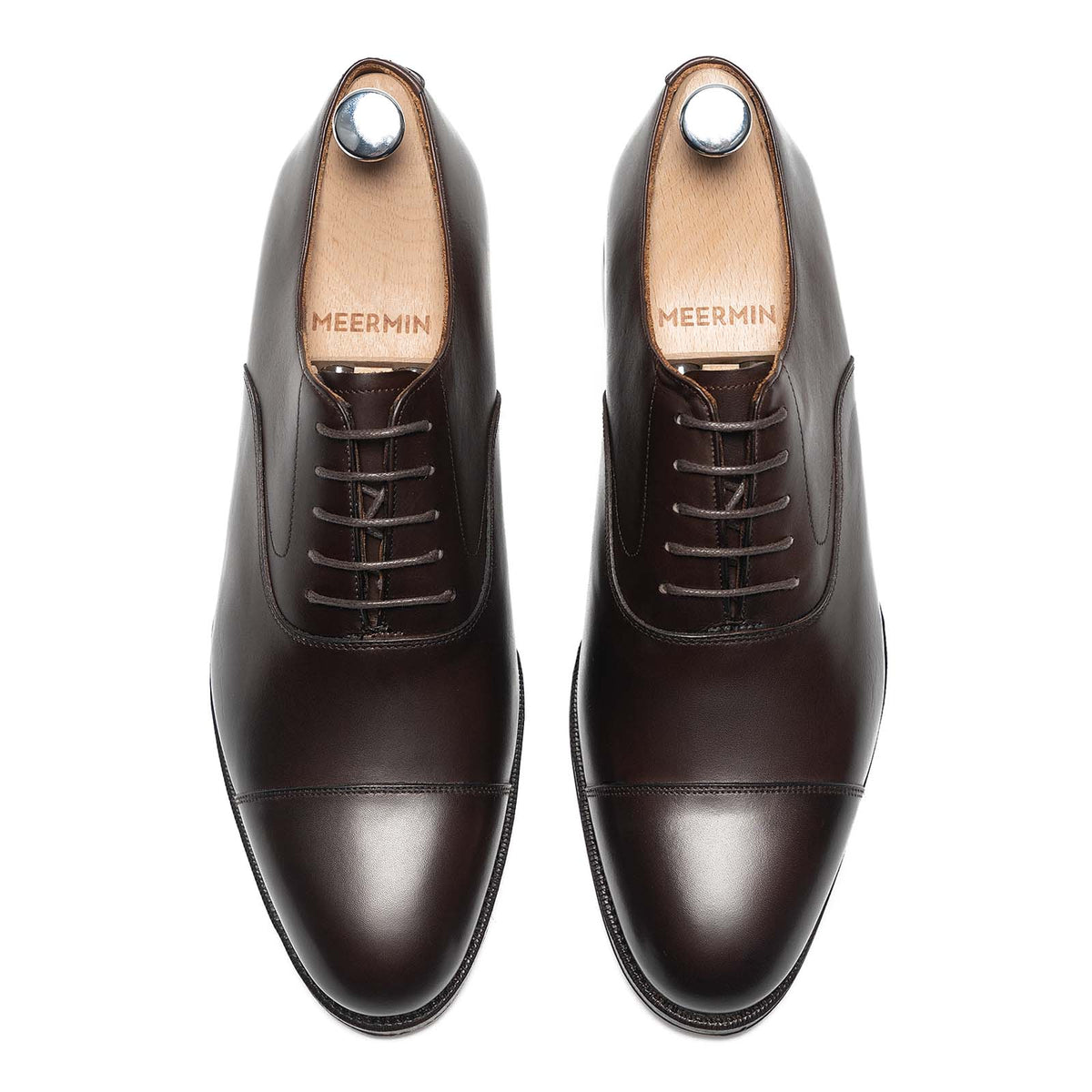 101198 - Dark Brown Calf Cap Toe Oxford - E