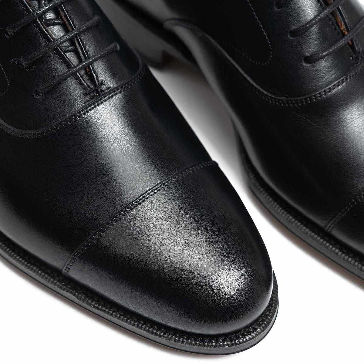 101198 - Black Calf Cap Toe Oxford - E