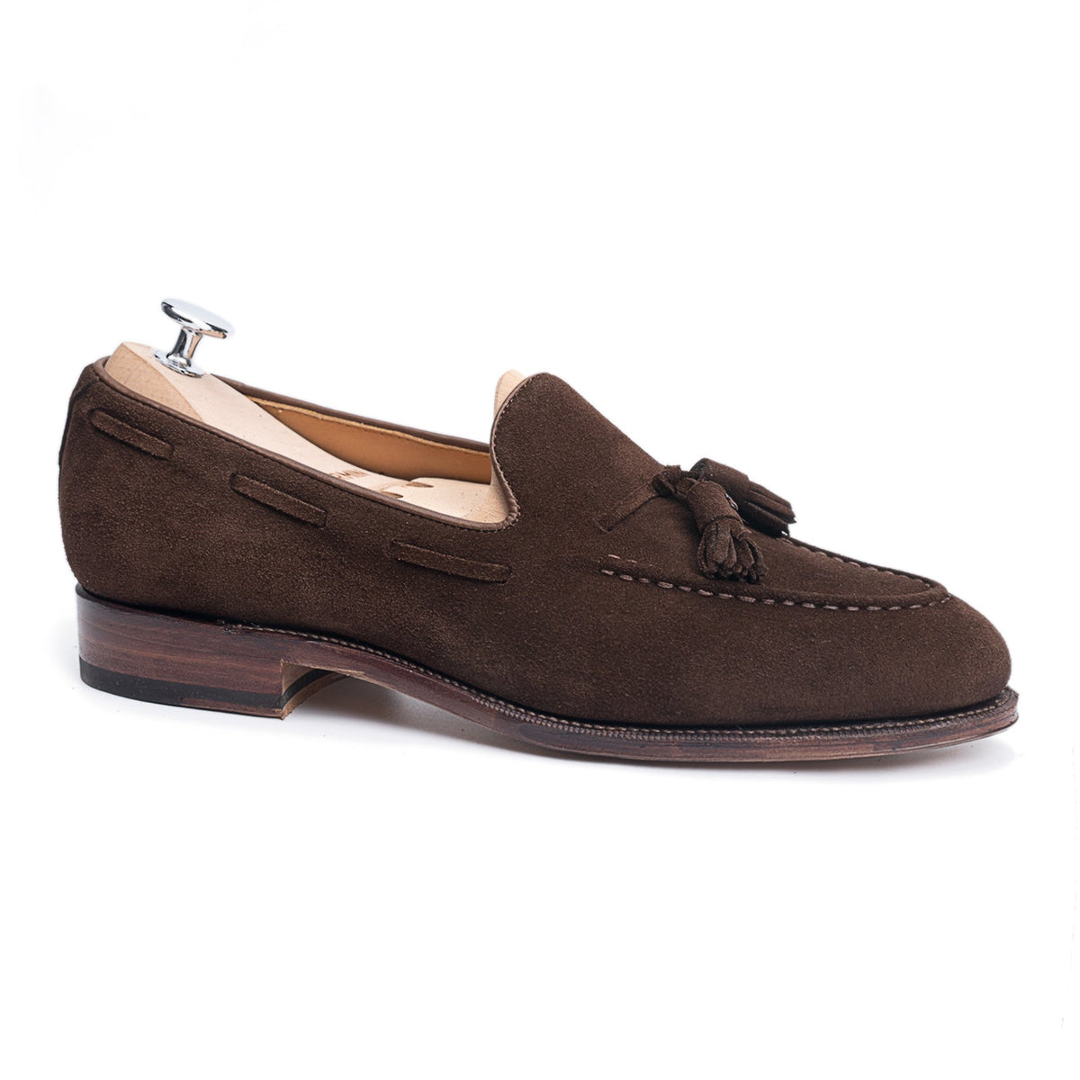 101381 - Brown Suede Tassel Loafer - E