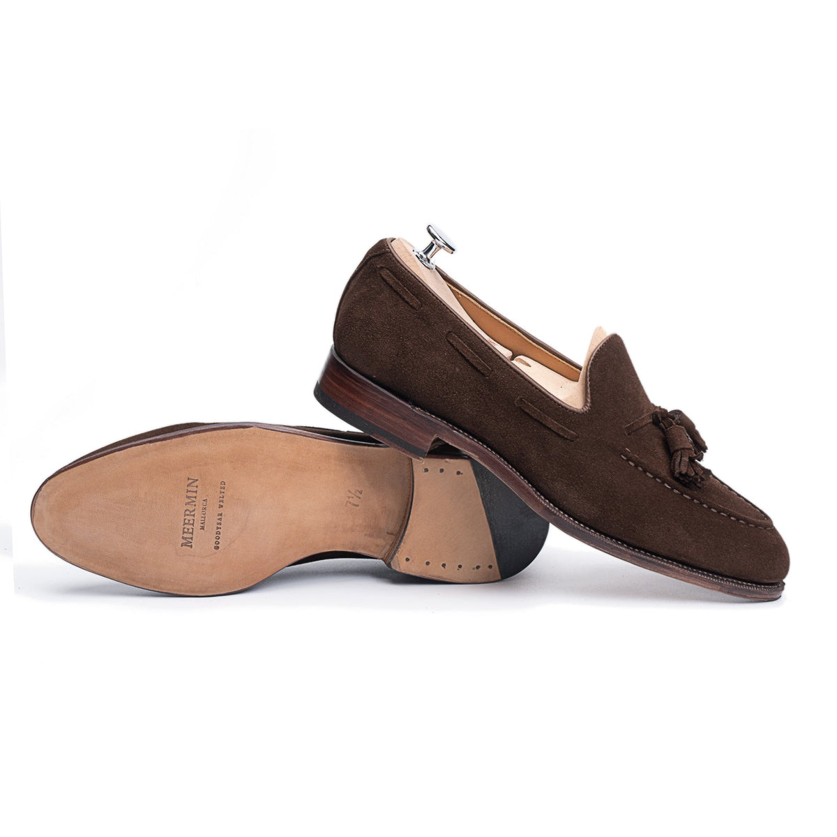 101381 - Brown Suede Tassel Loafer - E