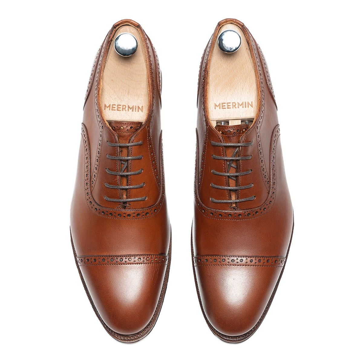 101513 - Tan Antique Calf Brogued Cap Toe Oxford - E