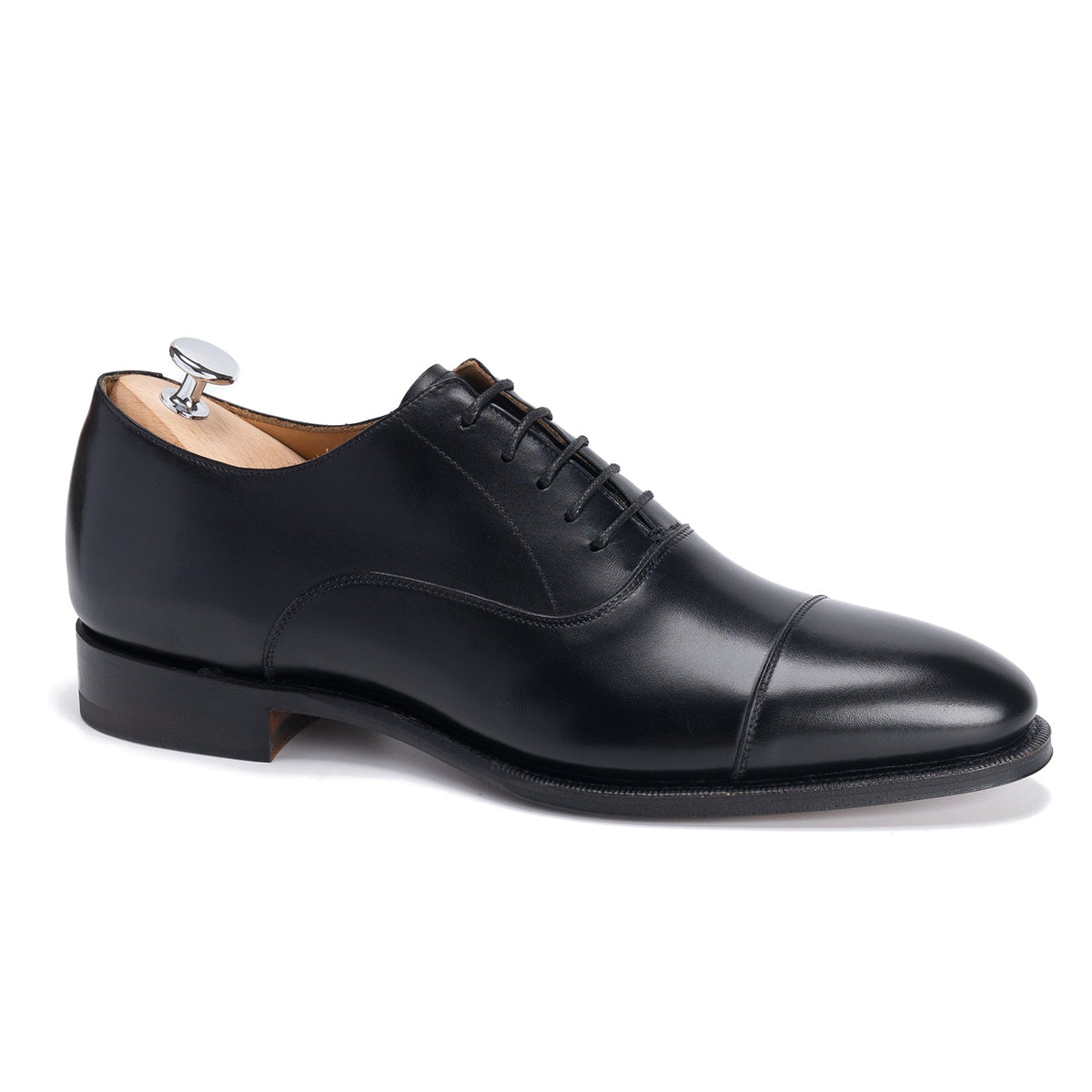102625 - Black Freudenberg Quarter Cap Toe Oxford - E
