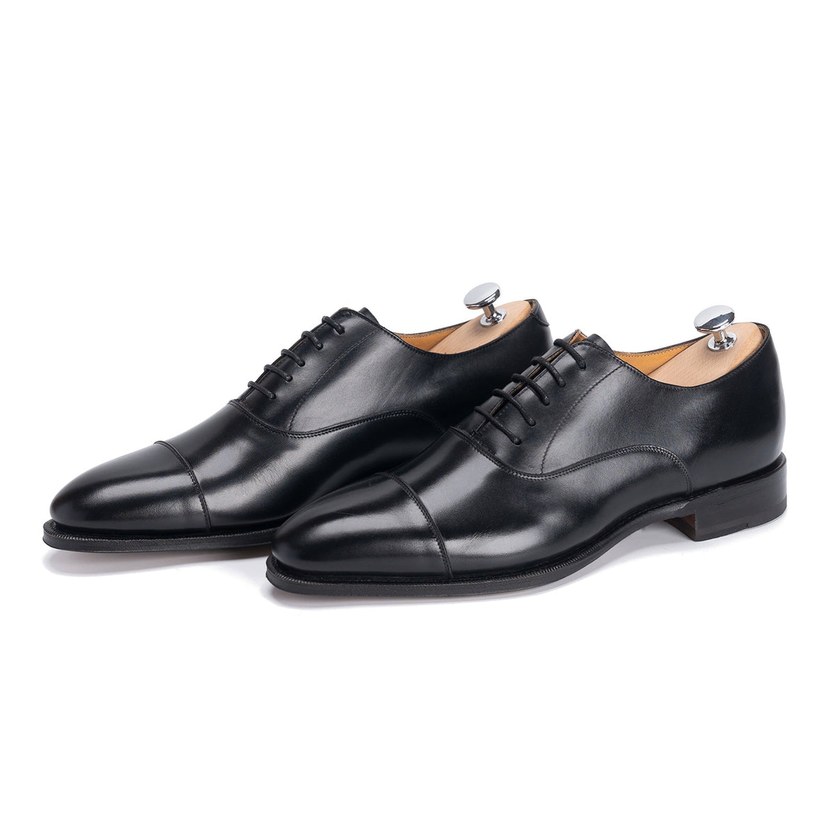 102625 - Black Freudenberg Quarter Cap Toe Oxford - E